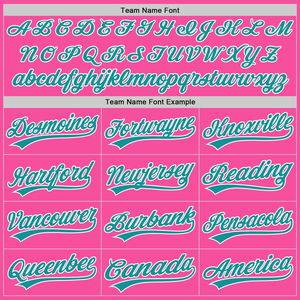 Custom Stitched Pink Teal-White Baseball Pullover Sweatshirt Hoodie photo 3