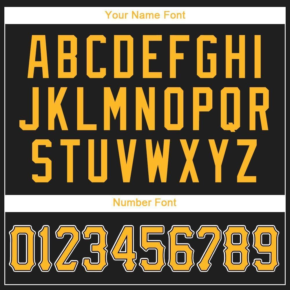 Custom Black Gold-White Baseball Jersey photo 4