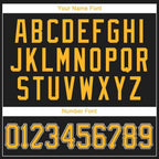 Custom Black Gold-White Baseball Jersey photo 4