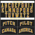 Custom Black Gold-White Baseball Jersey photo 5