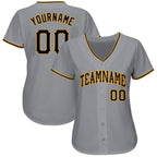 Custom Gray Black-Gold Baseball Jersey photo 1