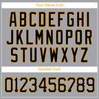 Custom Gray Black-Gold Baseball Jersey photo 2