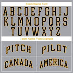Custom Gray Black-Gold Baseball Jersey photo 3