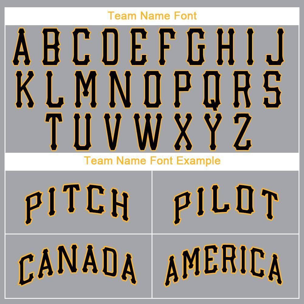 Custom Gray Black-Gold Baseball Jersey photo 3