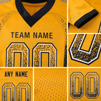 Custom Gold Black-White Drift Fashion Football Jersey detail