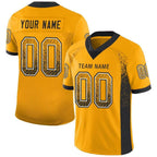Custom Gold Black-White Drift Fashion Football Jersey photo 1