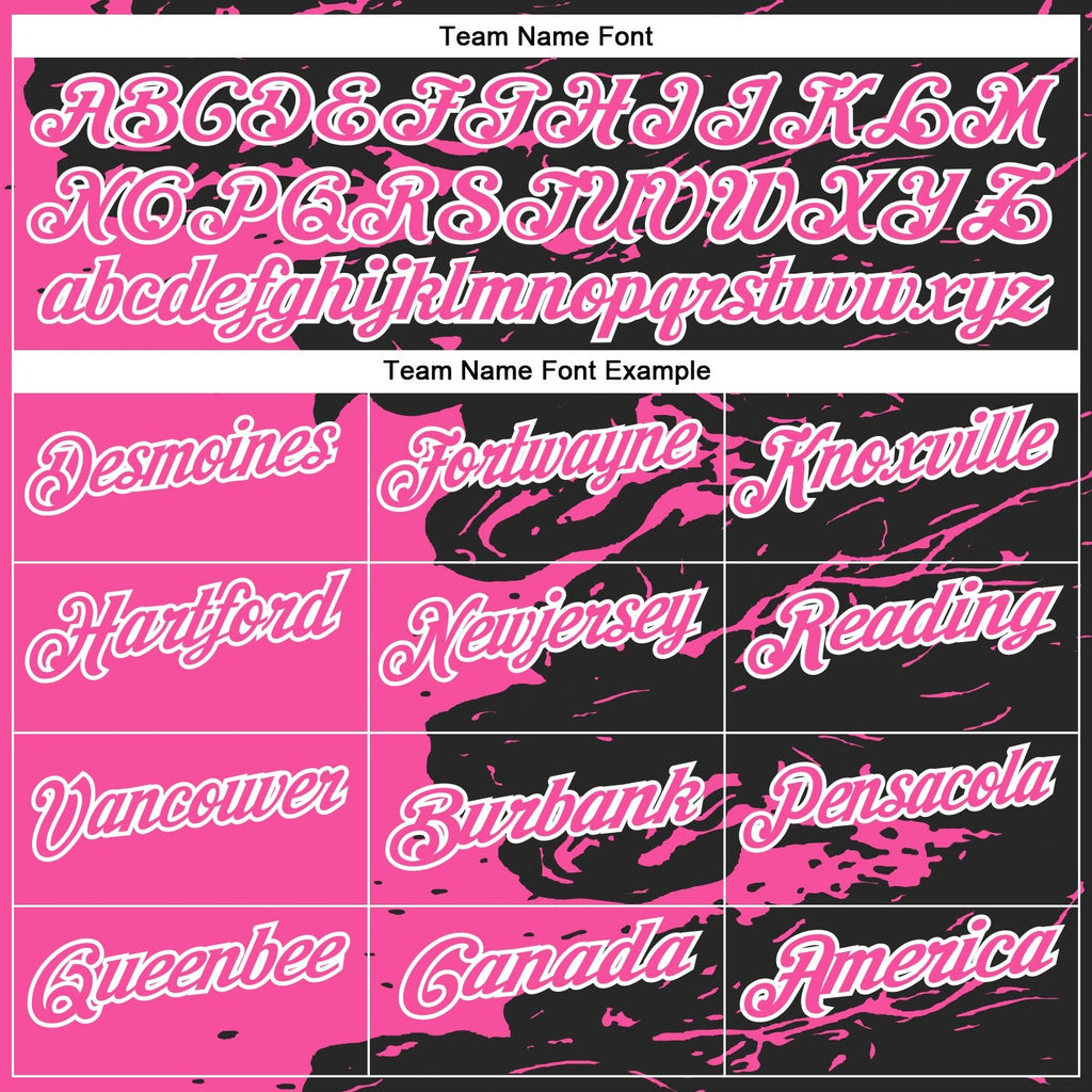 Custom Black Pink-White 3D Bowling Splash Ink Performance Polo Shirt photo 4
