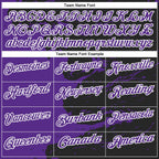 Custom Black Purple-White 3D Bowling Splash Ink Performance Polo Shirt photo 4