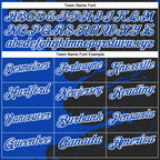 Custom Black Thunder Blue-White 3D Bowling Splash Ink Performance Polo Shirt photo 4
