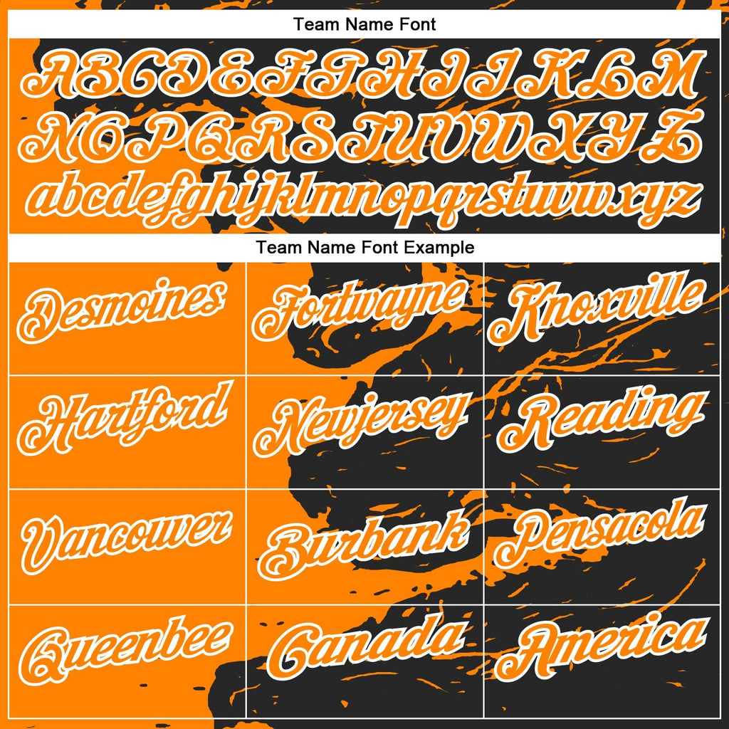 Custom Black Bay Orange-White 3D Bowling Splash Ink Performance Polo Shirt photo 4