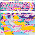 Custom Purple Pink Yellow-Aqua 3D Bowling Splash Ink Performance Polo Shirt photo 3