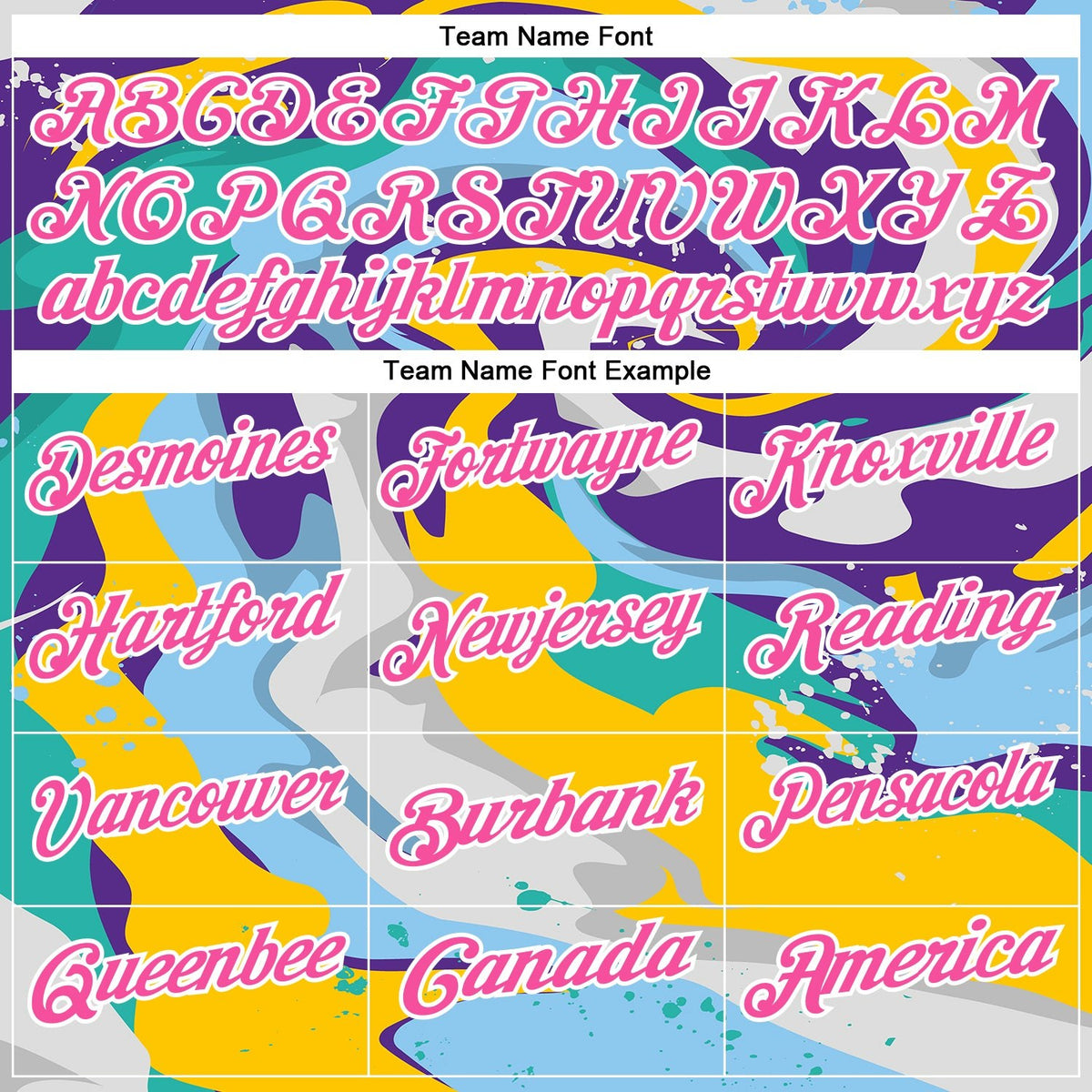 Custom Purple Pink Yellow-Aqua 3D Bowling Splash Ink Performance Polo Shirt photo 3