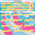 Custom Sky Blue Yellow Pink-Aqua 3D Bowling Splash Ink Performance Polo Shirt photo 3