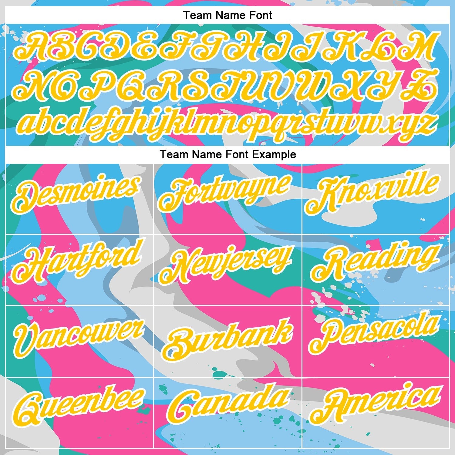 Custom Sky Blue Yellow Pink-Aqua 3D Bowling Splash Ink Performance Polo Shirt photo 3