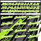 Custom Black Neon Green-White 3D Bowling Geometric Shape Performance Polo Shirt photo 4