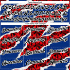 Custom Royal Black-Red 3D Bowling Torn Paper Style Performance Polo Shirt photo 4