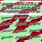 Custom Pea Green Black-Red 3D Bowling Torn Paper Style Performance Polo Shirt photo 3
