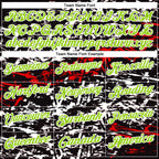 Custom Black Neon Green-Red 3D Bowling Abstract Grunge Art Performance Polo Shirt photo 4