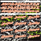 Custom Black Neon Green-Orange 3D Bowling Abstract Grunge Art Performance Polo Shirt photo 3