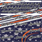 Custom Navy Black-White 3D Bowling Star Performance Polo Shirt photo 3