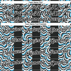 Custom Black Sky Blue-White 3D Bowling Geometric Shape Performance Polo Shirt photo 3
