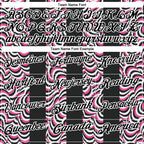 Custom Black Pink-White 3D Bowling Geometric Shape Performance Polo Shirt photo 3