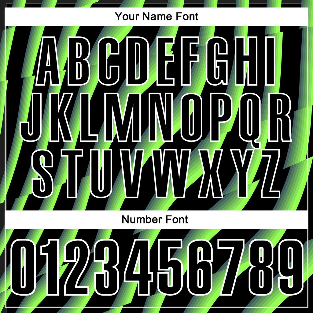 Custom Black Neon Green-White 3D Bowling Geometric Shape Performance Polo Shirt photo 5