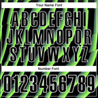 Custom Black Neon Green-White 3D Bowling Geometric Shape Performance Polo Shirt photo 5