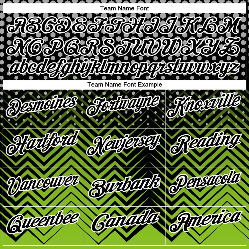 Custom Black Neon Green-Gray 3D Bowling Geometric Shape Performance Polo Shirt photo 3