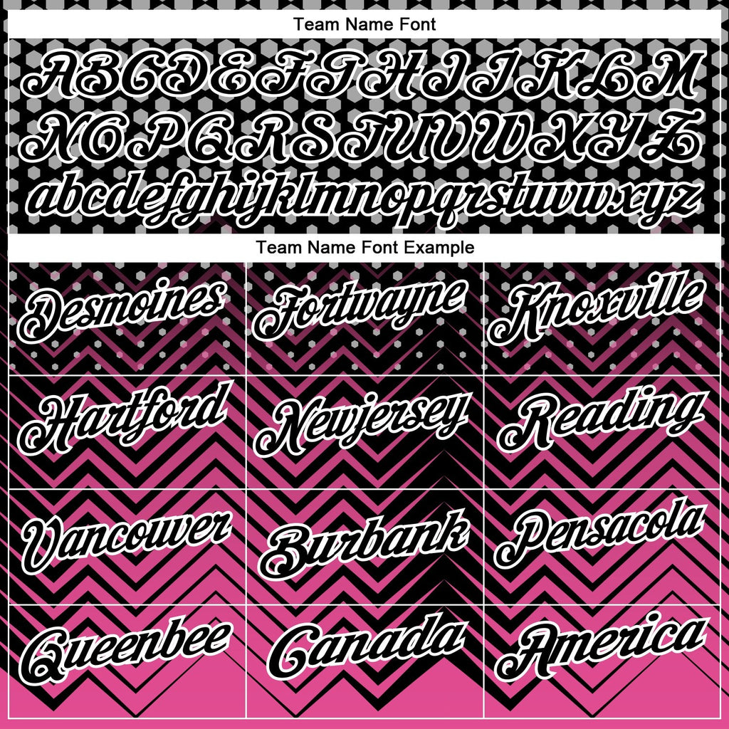 Custom Black Pink-Gray 3D Bowling Geometric Shape Performance Polo Shirt photo 3