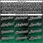 Custom Black Kelly Green-Gray 3D Bowling Geometric Shape Performance Polo Shirt photo 3