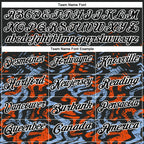 Custom Black Light Blue-Orange 3D Bowling Abstract Grunge Art Performance Polo Shirt photo 4