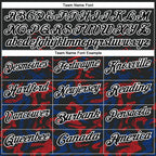 Custom Black Royal-Red 3D Bowling Abstract Grunge Art Performance Polo Shirt photo 4
