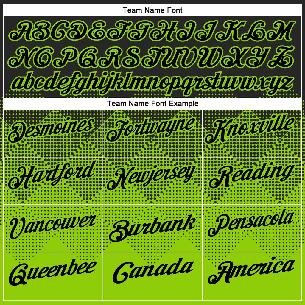 Custom Black Neon Green 3D Pattern Design Gradient Square Shape Performance Polo Shirt photo 4