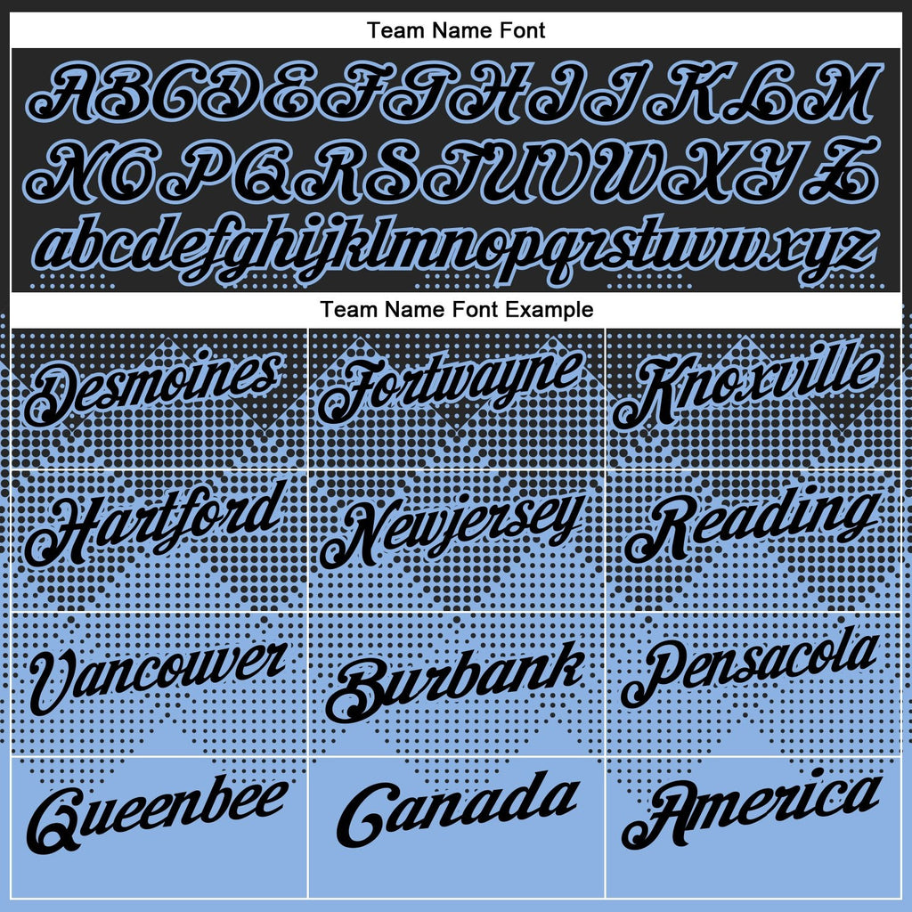 Custom Black Light Blue 3D Pattern Design Gradient Square Shape Performance Polo Shirt photo 4