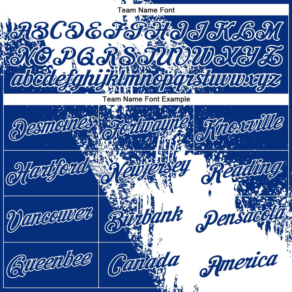 Custom White Royal 3D Pattern Design Abstract Brush Stroke Performance Polo Shirt photo 5