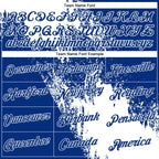 Custom White Royal 3D Pattern Design Abstract Brush Stroke Performance Polo Shirt photo 5