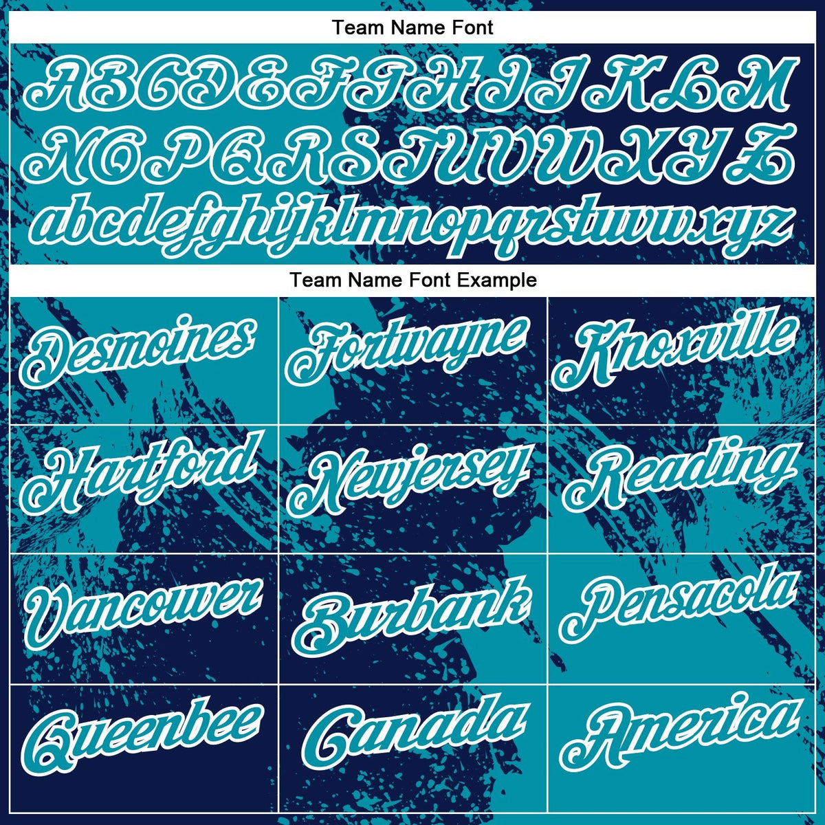 Custom Teal Navy-White 3D Pattern Design Abstract Brush Stroke Performance Polo Shirt photo 3