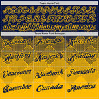 Custom Navy Gold 3D Gradient Square Shape Performance Polo Shirt photo 4