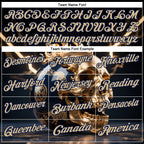 Custom Navy Vegas Gold 3D Metal Skull Bowling Performance Polo Shirt photo 3