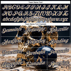 Custom Navy Vegas Gold 3D Metal Skull Bowling Performance Polo Shirt photo 4