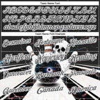 Custom Steel Gray White 3D Galaxy Leopard Print Skull Bowling Performance Polo Shirt photo 3