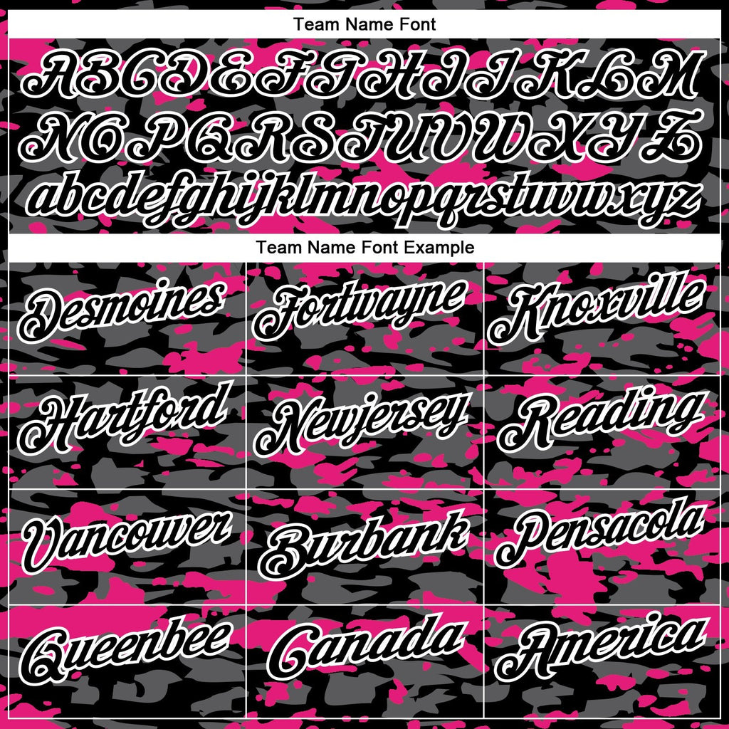Custom Black Steel Gray Hot Pink-White 3D Pattern Design Splash Performance Polo Shirt photo 3