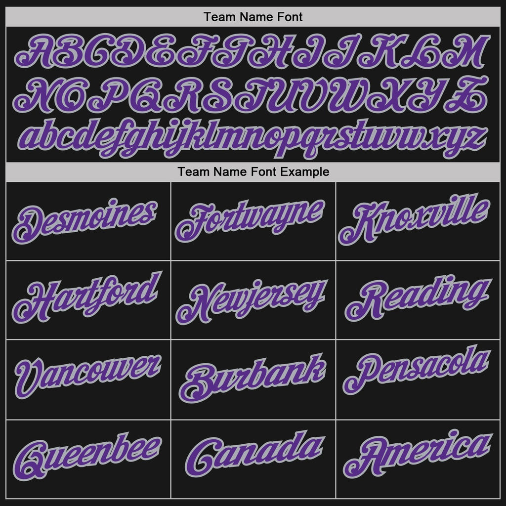 Custom Black Gray Pinstripe-Purple Performance Polo Shirt photo 3
