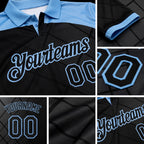 Custom Black-Light Blue Billiard Balls Performance Polo Shirt detail