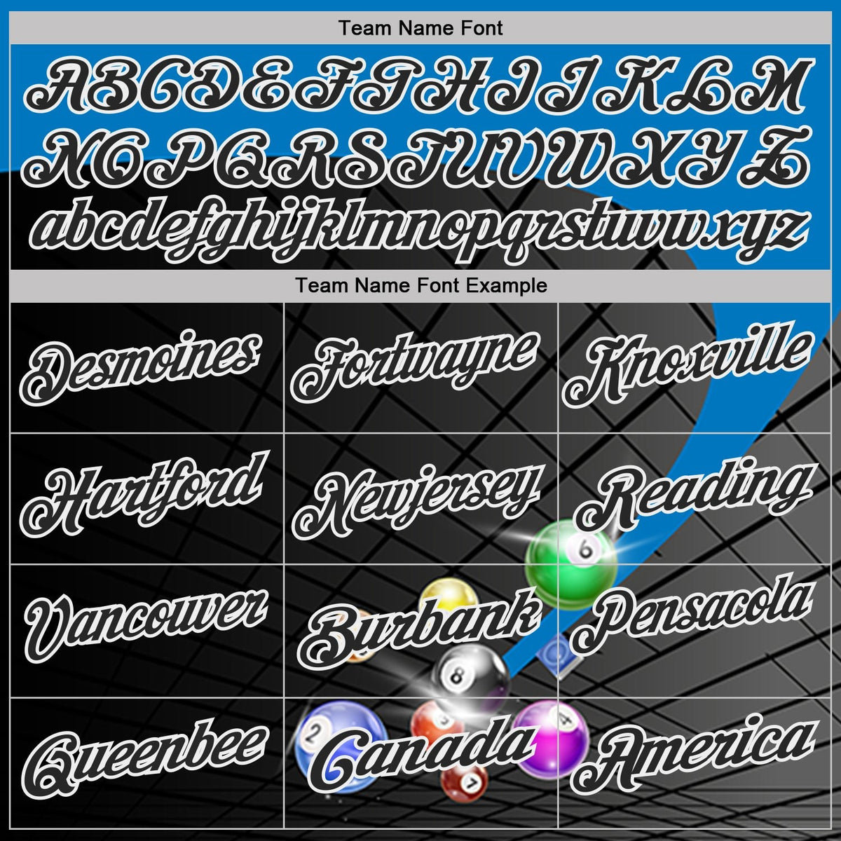 Custom Black Thunder Blue-White Billiard Balls Performance Polo Shirt photo 4