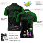 Custom Black-Grass Green Billiard Balls Performance Polo Shirt photo 3