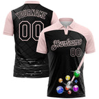 Custom Black-Light Pink Billiard Balls Performance Polo Shirt photo 1