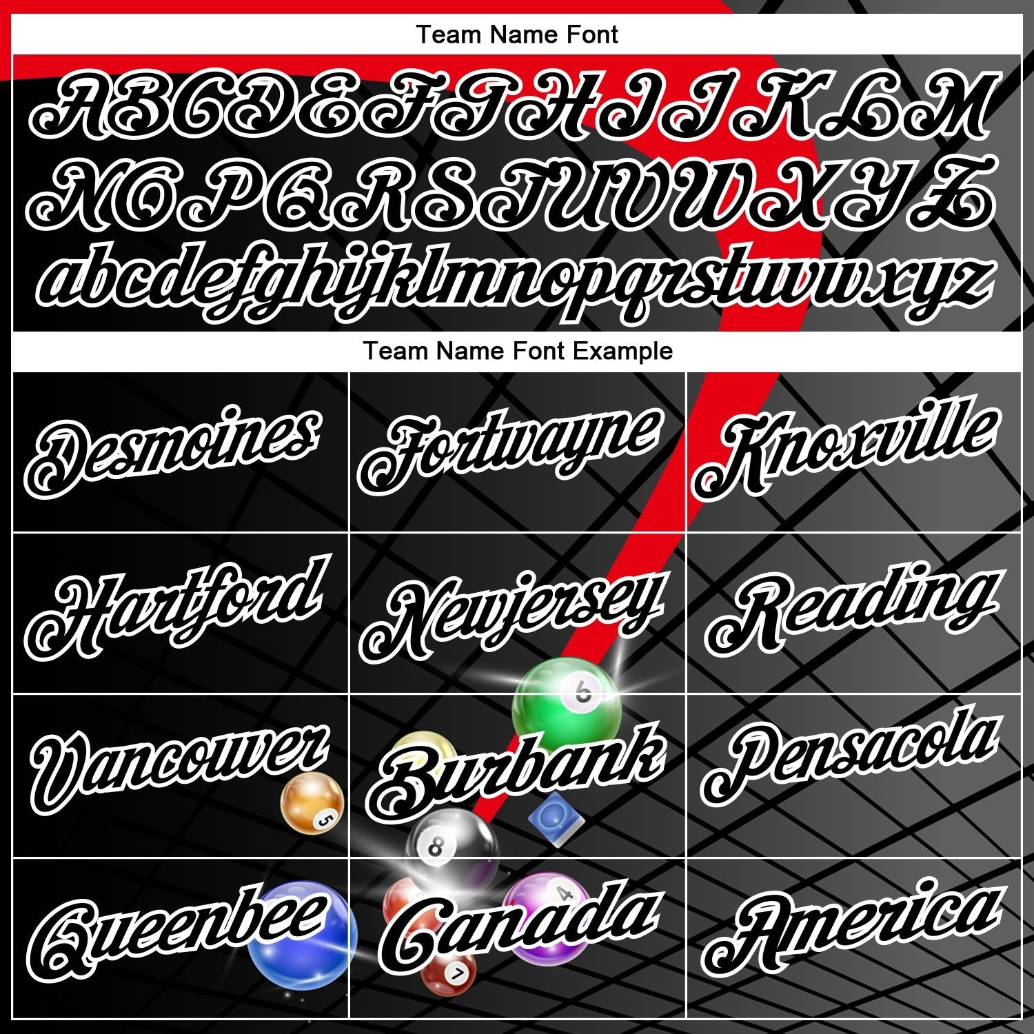 Custom Black Fire Red-White Billiard Balls Performance Polo Shirt photo 3