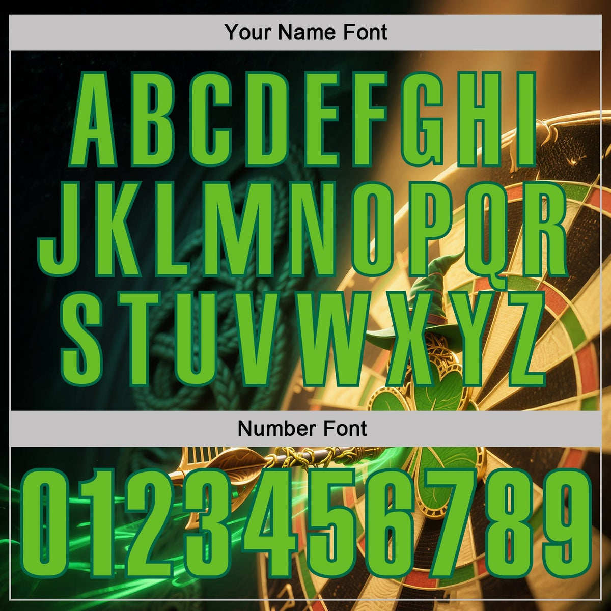 Custom Black Aurora Green-Kelly Green Darts St.Patrick's Day Shamrock Dartboard Performance Polo Shirt photo 4